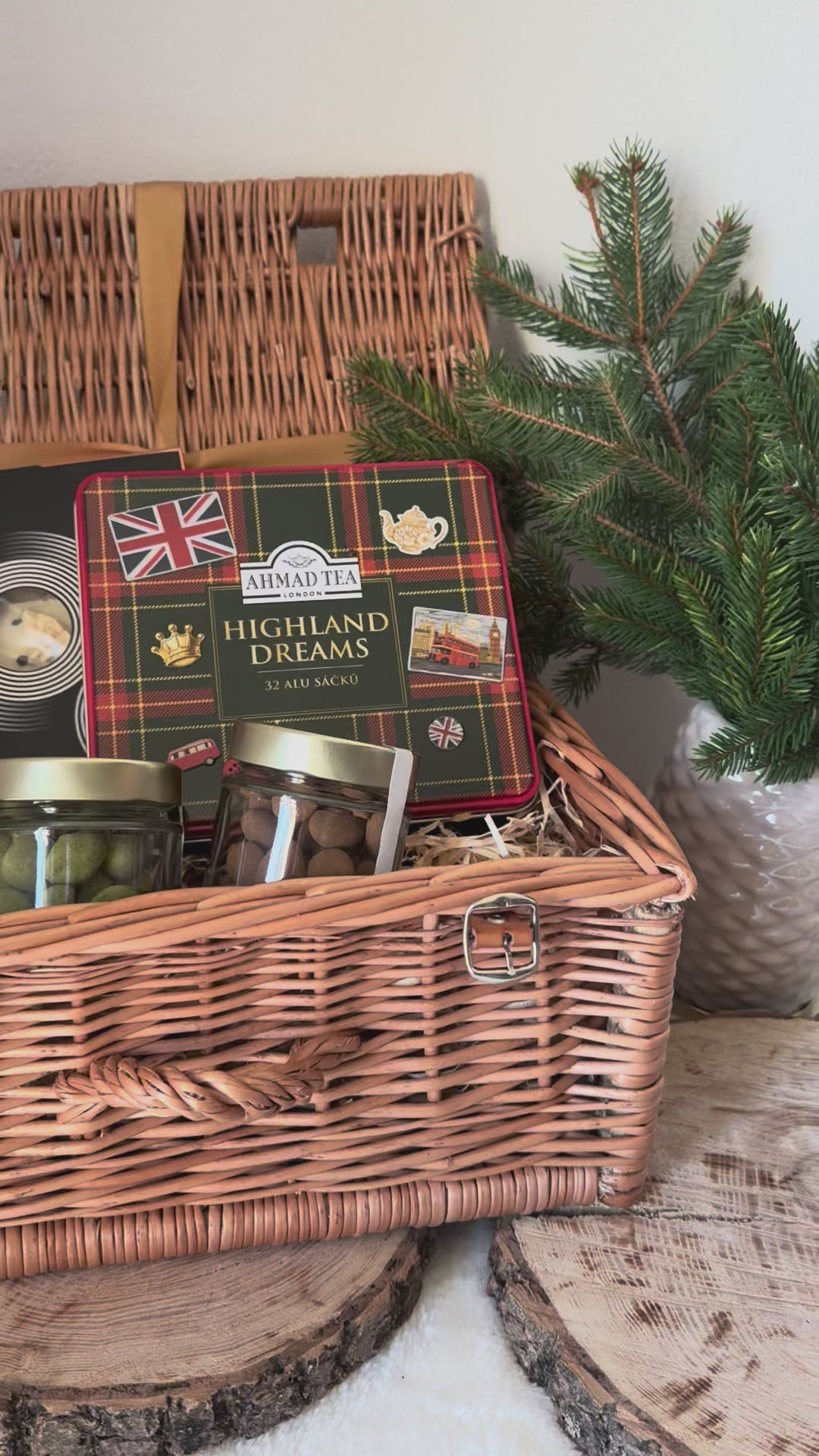 Dárkový koš M - Čaj a čokoláda